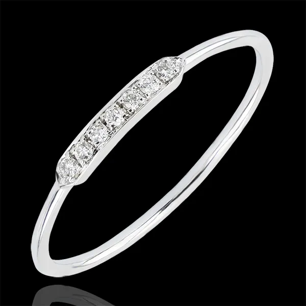 Anillo de Compromiso Abundancia - Equilibrio - oro blanco de 18 quilates y diamantes