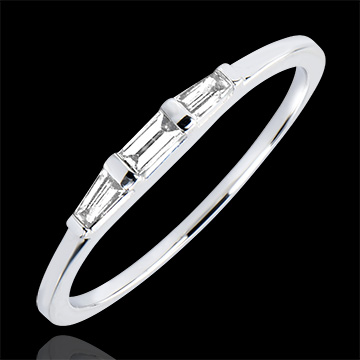 Anillo de Compromiso Origen - Trilogía Biela - oro blanco de 18 quilates y diamantes