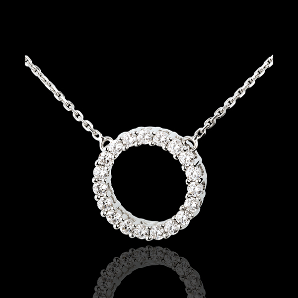 Collar firmamento oro blanco - 0.75 quilates - 19 diamantes