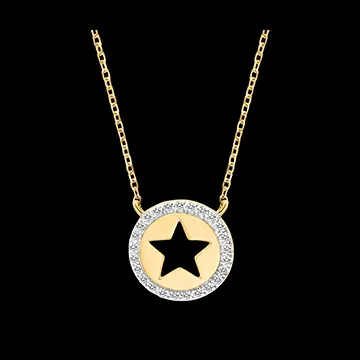 Collar Estelar - oro blanco y oro amarillo de 18 quilates con diamantes
