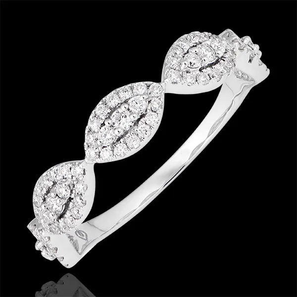 Anillo Amandiane - oro blanco de 18 quilates y diamantes
