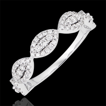 Anillo Amandiane - oro blanco de 9 quilates y diamantes