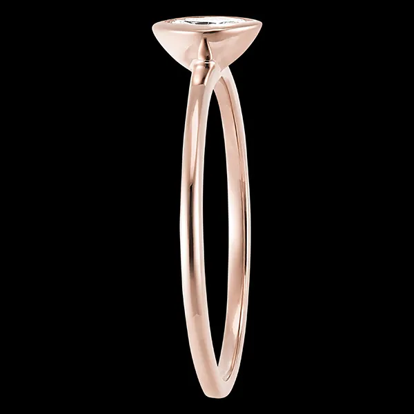 Anillo Frescura - Marquesa - oro rosa 9 quilates y diamantes