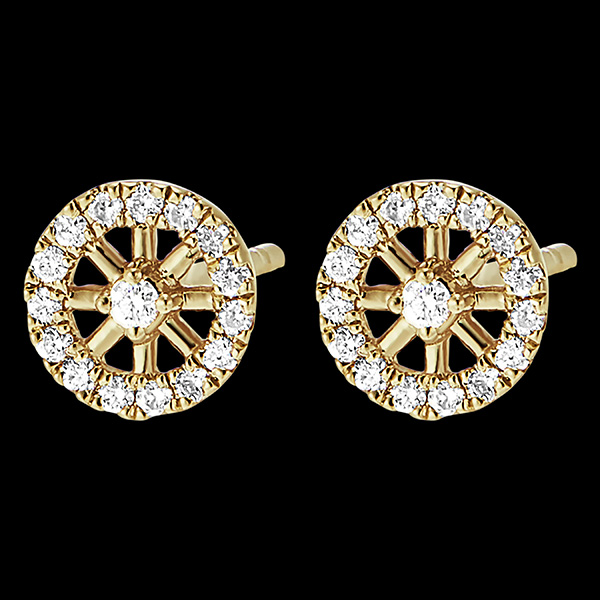 Pendientes Frescura - Cosmo - oro amarillo 18 quilates y diamantes