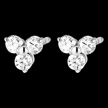 Pendientes Frescura - Orión - oro blanco de 9 quilates y diamantes