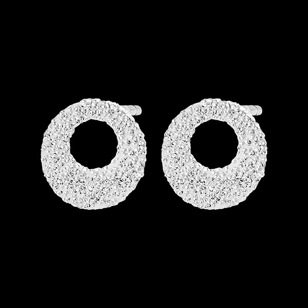 Pendientes de Botón Frescura - Circulus - oro blanco de 9 quilates