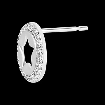 Pendientes Estelar - oro blanco de 9 quilates con diamantes