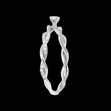 Anillo de Compromiso Olympe - oro blanco de 9 quilates con diamantes