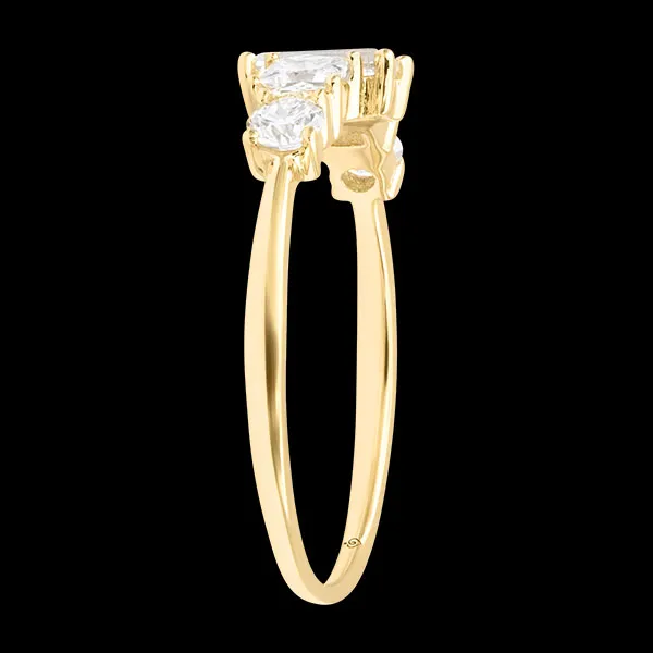 Anillo Nayla – Oro amarillo de 9 quilates y diamantes sintéticos