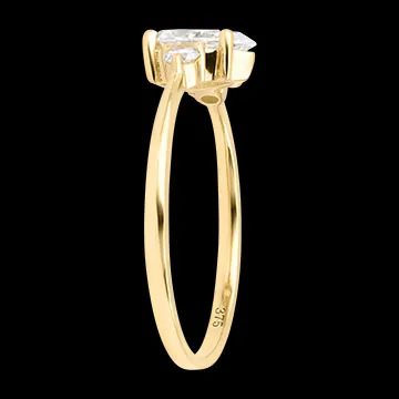 Anillo Eloria – Oro amarillo de 9 quilates y diamantes sintéticos