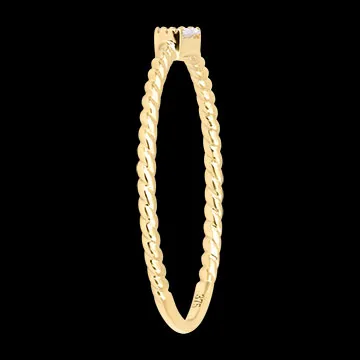 Anillo Arwen – Oro amarillo de 9 quilates y diamante sintético