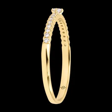 Anillo Auréïs – Oro amarillo de 9 quilates, diamantes sintéticos