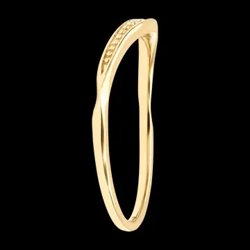 Anillo Ondine – Oro amarillo de 9 quilates, diamantes sintéticos