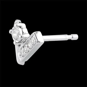 Pendientes diamantes Glaseados - oro blanco 9 quilates