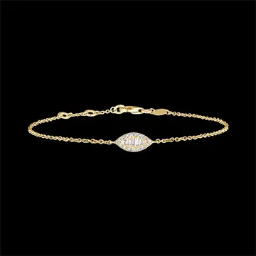 Brazalete Frescura - Mirada Naciente- oro amarillo de 9 quilates y diamantes