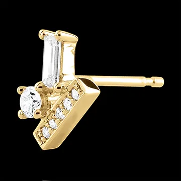 Pendientes Diamantes Escarchados - oro amarillo 9 quilates 