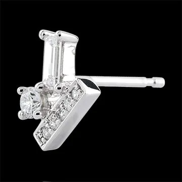 Pendientes Diamantes Escarchados - oro blanco 9 quilates