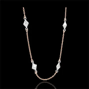 Collar Génesis - Diamantes Brutos - oro rosa 9 quilates