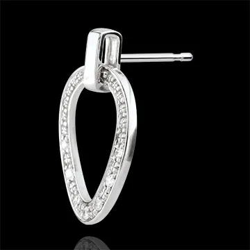 Pendientes Ovalia - oro blanco 9 quilates