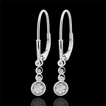 Pendientes Irisa - oro blanco 18 quilates 