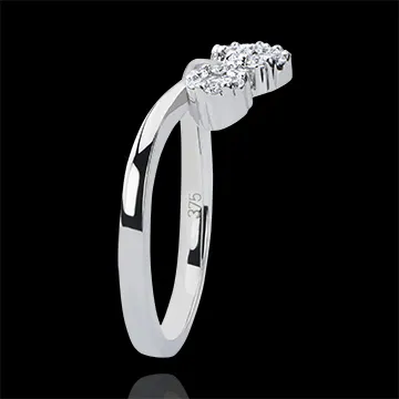 Anillo Frescura - Esquejes - oro blanco de 9 quilates y diamantes
