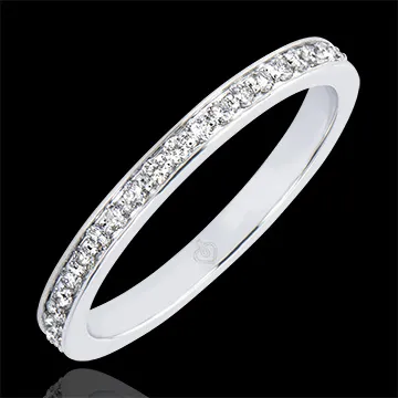 Anillo de Matrimonio Origen - Purpurina - oro blanco de 18 quilates y diamantes