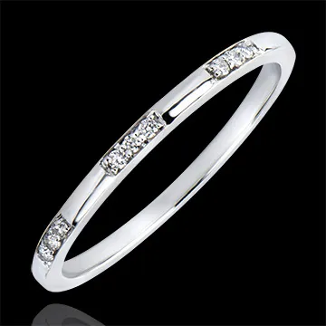 Anillo de Matrimonio Origen - Señorita - oro blanco de 9 quilates y diamantes