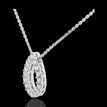Collar capricho oro blanco - 1.05 quilates - 16 diamantes
