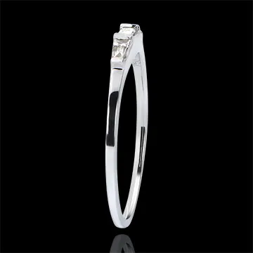 Anillo de Compromiso Origen - Trilogía Biela - oro blanco de 9 quilates y diamantes