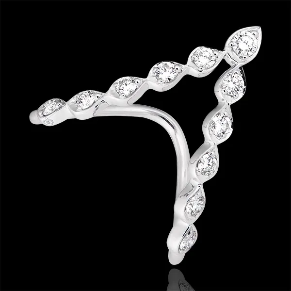 Anillo Cleopatra - oro blanco de 9 quilates y diamantes