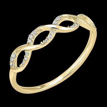 Anillo Frescura- Ariane - oro amarillo de 9 quilates y diamantes