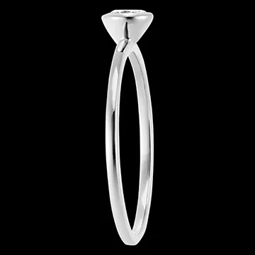 Anillo Frescura - Óvalo - oro blanco 9 quilates y diamantes