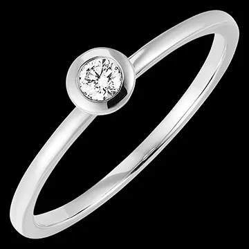 Anillo Frescura - Redondo - oro blanco 18 quilates y diamantes