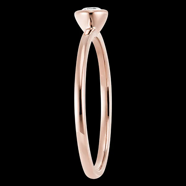 Anillo Frescura - Redondo - oro rosa 18 quilates y diamantes