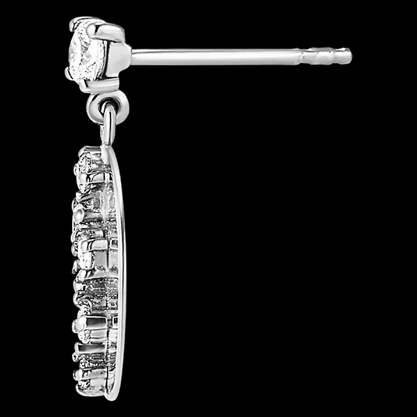 Pendientes Frescura - Andrómeda - oro blanco de 9 quilates y diamantes