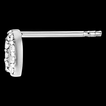 Pendientes Frescura - Lucky - oro blanco de 18 quilates y diamantes