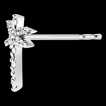 Pendientes Frescura - Libélula - oro blanco de 9 quilates y diamantes