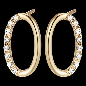 Pendientes Frescura - Abril - oro amarillo de 18 quilates y diamantes