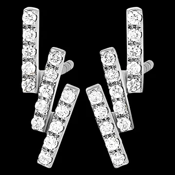 Pendientes Frescura - Polaris - oro blanco de 9 quilates y diamantes