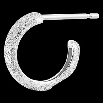 Pendientes Frescura - Aros Diamantados - oro blanco de 9 quilates