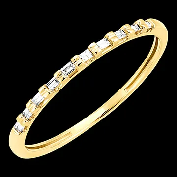 Anillo Frescura - Armonía - oro amarillo 9 quilates y diamantes