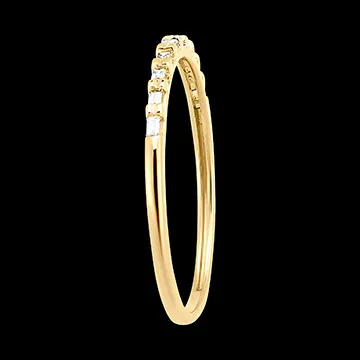 Anillo Frescura - Armonía - oro amarillo 9 quilates y diamantes