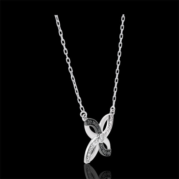 Freshness Necklace - Summer Lilies - white gold and black diamonds