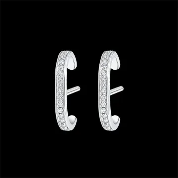 Ohrstecker mit Pavé-Besatz helix piercing Frische - Mini Ellis - 18 Karat Weißgold und Diamanten