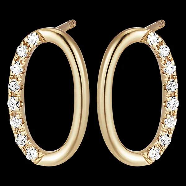 Ohrringe Frische - April - Gelbgold, 18 Karat, mit Diamanten
