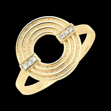 Ring Frische - Concordia - 9 Karat Gelbgold und Diamanten