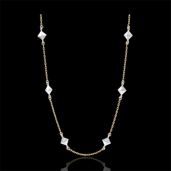 Collier Schöpfung - Rohdiamanten - Gelbgold - 18 Karat