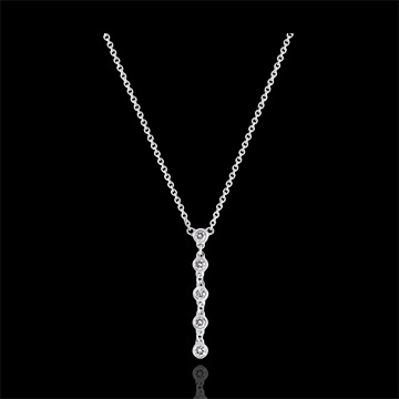 Halskette Frische - Funkeln - 9 Karat Weißgold und Diamanten