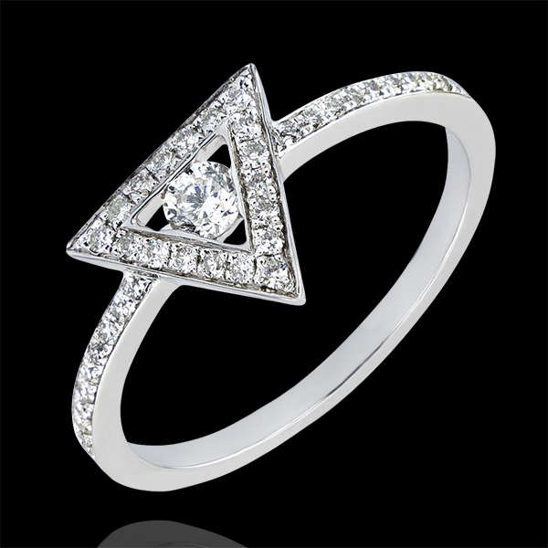 Ring Vielfalt - Schwerkraft - 18 Karat Weißgold und Diamanten