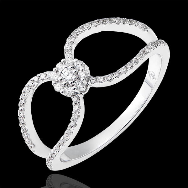 Ring Valentine - 375er Weißgold und Diamanten